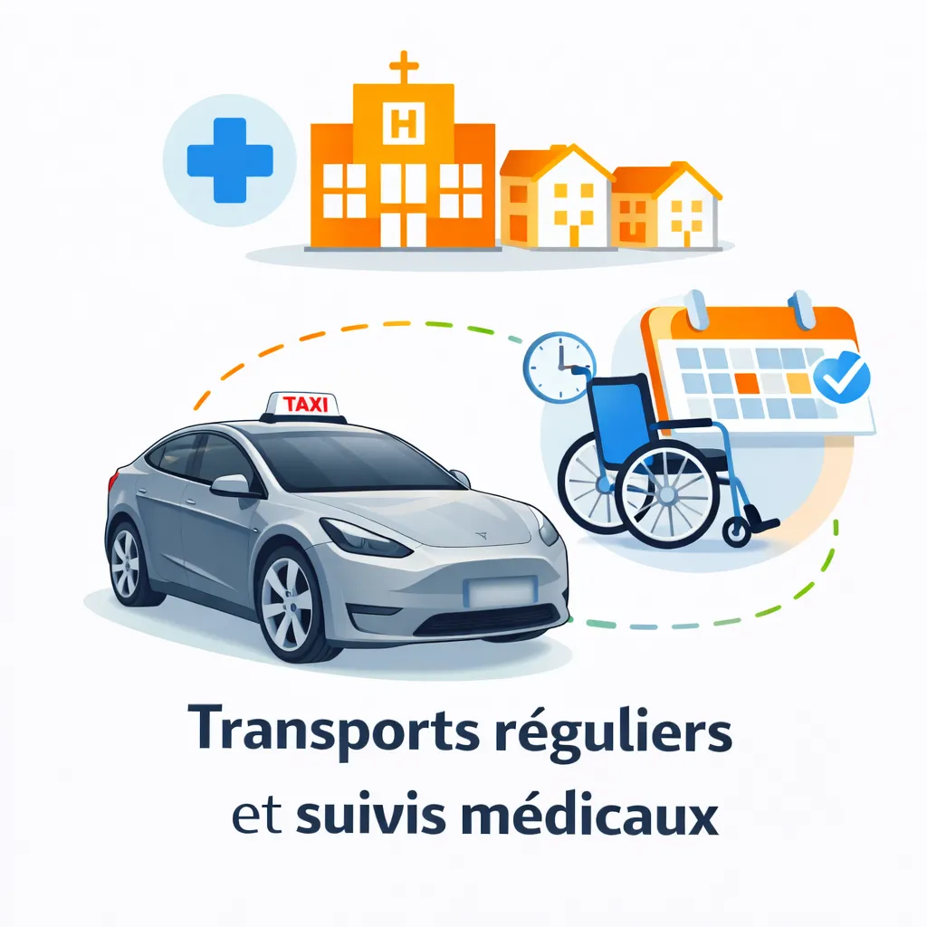 Taxi conventionné CPAM à Trappes pour transports médicaux réguliers et suivi médical avec rendez-vous programmés