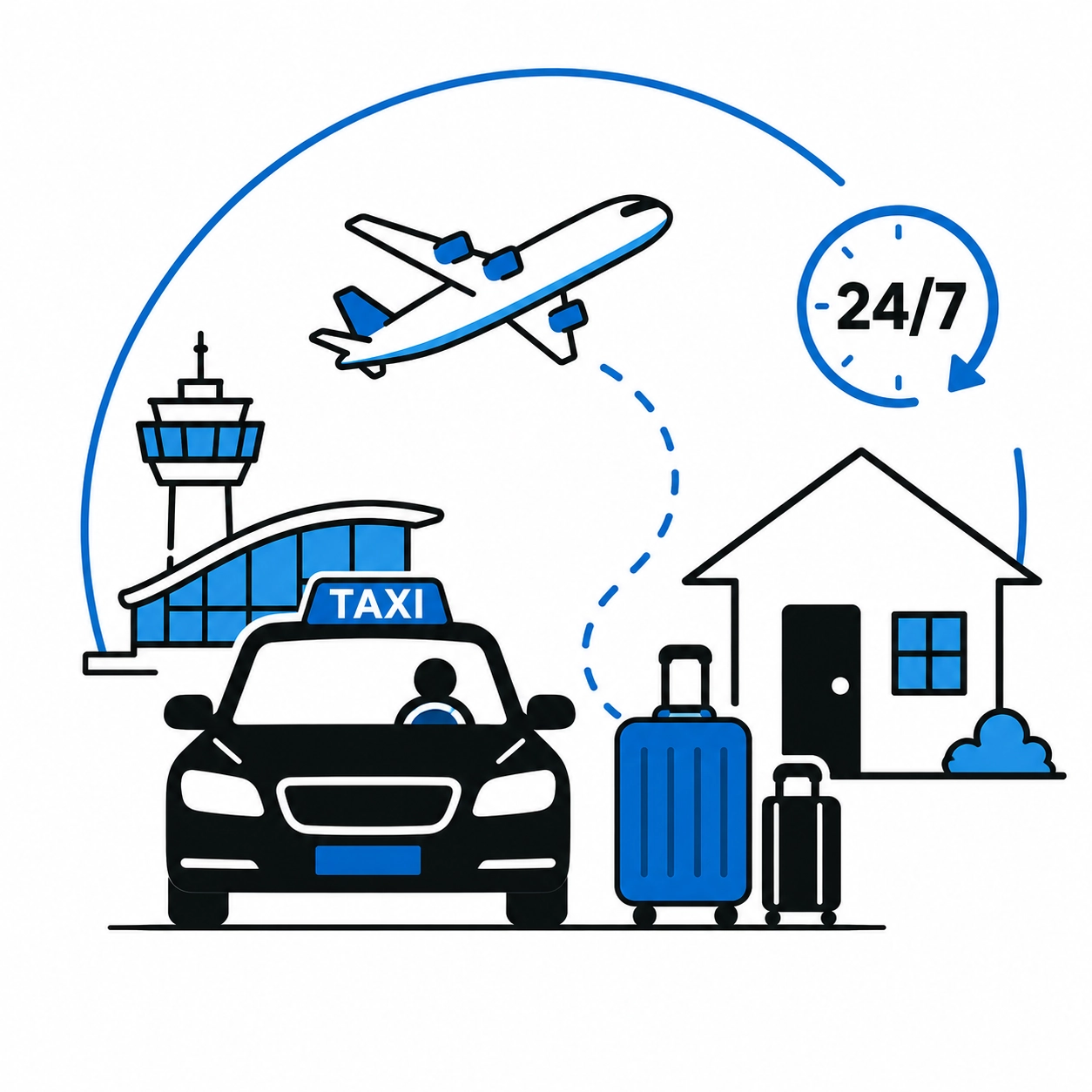 Taxi à Montigny-le-Bretonneux pour transfert vers les aéroports Paris-Orly, Roissy Charles-de-Gaulle et Beauvais avec prise en charge des bagages